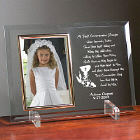 First Communion Beveled Glass Picture Frame